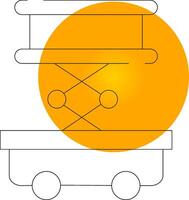 conception d'icône créative élévatrice à ciseaux vecteur