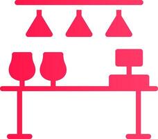 conception d'icône créative de comptoir de bar vecteur