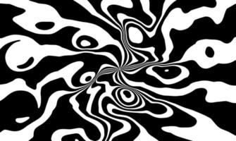 motif abstrait noir et blanc comme psychédélique vecteur