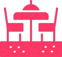 conception d'icône créative de table à manger vecteur