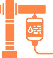 conception d'icône créative de transfusion sanguine vecteur