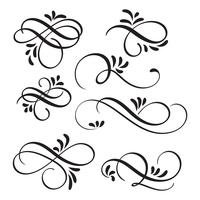 calligraphie d&#39;art s&#39;épanouir de verticilles décoratives vintage pour la conception. Illustration vectorielle EPS10 vecteur