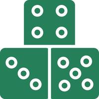 conception d'icône créative de pièce de domino vecteur