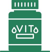 conception d'icônes créatives de vitamines vecteur