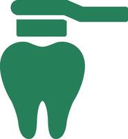 conception d'icône créative de brosse à dents vecteur