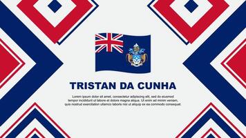 Tristan da cunha drapeau abstrait Contexte conception modèle. Tristan da cunha indépendance journée bannière fond d'écran vecteur illustration. Tristan da cunha indépendance journée