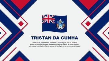 Tristan da cunha drapeau abstrait Contexte conception modèle. Tristan da cunha indépendance journée bannière fond d'écran vecteur illustration. Tristan da cunha illustration