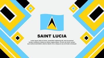 Saint lucia drapeau abstrait Contexte conception modèle. Saint lucia indépendance journée bannière fond d'écran vecteur illustration. Saint lucia dessin animé