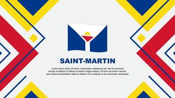 Saint Martin drapeau abstrait Contexte conception modèle. Saint Martin indépendance journée bannière fond d'écran vecteur illustration. Saint Martin illustration