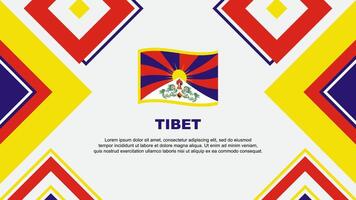 Tibet drapeau abstrait Contexte conception modèle. Tibet indépendance journée bannière fond d'écran vecteur illustration. Tibet indépendance journée