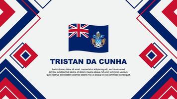 Tristan da cunha drapeau abstrait Contexte conception modèle. Tristan da cunha indépendance journée bannière fond d'écran vecteur illustration. Tristan da cunha Contexte