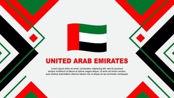 uni arabe émirats drapeau abstrait Contexte conception modèle. uni arabe émirats indépendance journée bannière fond d'écran vecteur illustration. illustration