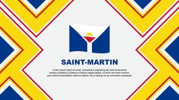 Saint Martin drapeau abstrait Contexte conception modèle. Saint Martin indépendance journée bannière fond d'écran vecteur illustration. Saint Martin vecteur