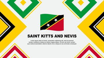 Saint kitts et nevis drapeau abstrait Contexte conception modèle. Saint kitts et nevis indépendance journée bannière fond d'écran vecteur illustration. indépendance journée