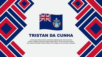 Tristan da cunha drapeau abstrait Contexte conception modèle. Tristan da cunha indépendance journée bannière fond d'écran vecteur illustration. Tristan da cunha