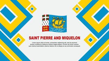 Saint pierre et miquelon drapeau abstrait Contexte conception modèle. Saint pierre et miquelon indépendance journée bannière fond d'écran vecteur illustration. dessin animé