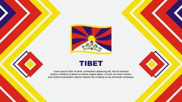 Tibet drapeau abstrait Contexte conception modèle. Tibet indépendance journée bannière fond d'écran vecteur illustration. Tibet conception