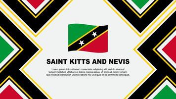 Saint kitts et nevis drapeau abstrait Contexte conception modèle. Saint kitts et nevis indépendance journée bannière fond d'écran vecteur illustration. vecteur