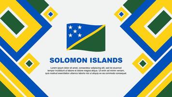 Salomon îles drapeau abstrait Contexte conception modèle. Salomon îles indépendance journée bannière fond d'écran vecteur illustration. Salomon îles dessin animé