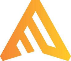 Triangle abstrait construction vecteur logo