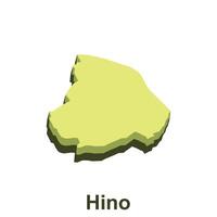 hino ville haute détaillé vecteur carte de Japon Préfecture, logotype élément pour modèle