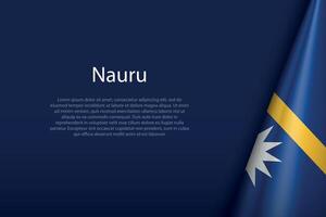 nauru nationale drapeau isolé sur Contexte avec fond vecteur