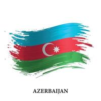 grunge drapeau de Azerbaïdjan, brosse accident vasculaire cérébral vecteur
