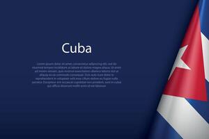 Cuba nationale drapeau isolé sur Contexte avec fond vecteur