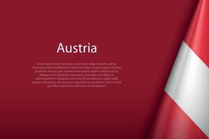 L'Autriche nationale drapeau isolé sur Contexte avec fond vecteur