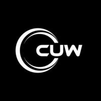 cuw logo conception, inspiration pour une unique identité. moderne élégance et Créatif conception. filigrane votre Succès avec le frappant cette logo. vecteur