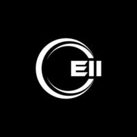 eii lettre logo conception, inspiration pour une unique identité. moderne élégance et Créatif conception. filigrane votre Succès avec le frappant cette logo. vecteur