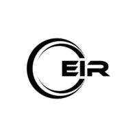 eir lettre logo conception, inspiration pour une unique identité. moderne élégance et Créatif conception. filigrane votre Succès avec le frappant cette logo. vecteur