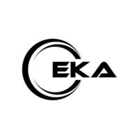 eka lettre logo conception, inspiration pour une unique identité. moderne élégance et Créatif conception. filigrane votre Succès avec le frappant cette logo. vecteur