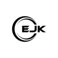 ejk lettre logo conception, inspiration pour une unique identité. moderne élégance et Créatif conception. filigrane votre Succès avec le frappant cette logo. vecteur