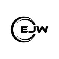 ejw lettre logo conception, inspiration pour une unique identité. moderne élégance et Créatif conception. filigrane votre Succès avec le frappant cette logo. vecteur