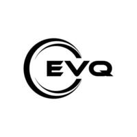 evq lettre logo conception, inspiration pour une unique identité. moderne élégance et Créatif conception. filigrane votre Succès avec le frappant cette logo. vecteur