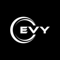 Evy lettre logo conception, inspiration pour une unique identité. moderne élégance et Créatif conception. filigrane votre Succès avec le frappant cette logo. vecteur