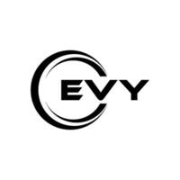 Evy lettre logo conception, inspiration pour une unique identité. moderne élégance et Créatif conception. filigrane votre Succès avec le frappant cette logo. vecteur