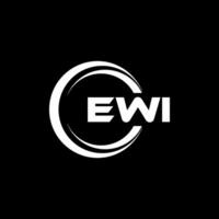 ewi lettre logo conception, inspiration pour une unique identité. moderne élégance et Créatif conception. filigrane votre Succès avec le frappant cette logo. vecteur