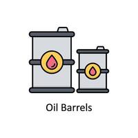 pétrole barils vecteur rempli contour icône conception illustration. fabrication unités symbole sur blanc Contexte eps dix fichier