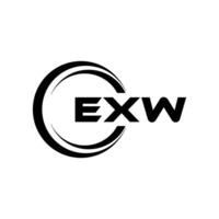 exw lettre logo conception, inspiration pour une unique identité. moderne élégance et Créatif conception. filigrane votre Succès avec le frappant cette logo. vecteur