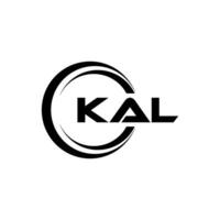 Kal lettre logo conception, inspiration pour une unique identité. moderne élégance et Créatif conception. filigrane votre Succès avec le frappant cette logo. vecteur