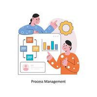 processus la gestion plat style conception vecteur illustration. Stock illustration