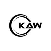 kaw lettre logo conception, inspiration pour une unique identité. moderne élégance et Créatif conception. filigrane votre Succès avec le frappant cette logo. vecteur