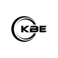 kbe lettre logo conception, inspiration pour une unique identité. moderne élégance et Créatif conception. filigrane votre Succès avec le frappant cette logo. vecteur
