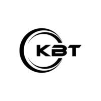 kbt lettre logo conception, inspiration pour une unique identité. moderne élégance et Créatif conception. filigrane votre Succès avec le frappant cette logo. vecteur