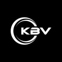 kbv lettre logo conception, inspiration pour une unique identité. moderne élégance et Créatif conception. filigrane votre Succès avec le frappant cette logo. vecteur