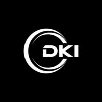 dki lettre logo conception, inspiration pour une unique identité. moderne élégance et Créatif conception. filigrane votre Succès avec le frappant cette logo. vecteur