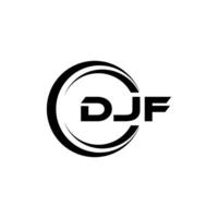 DJF lettre logo conception, inspiration pour une unique identité. moderne élégance et Créatif conception. filigrane votre Succès avec le frappant cette logo. vecteur