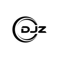 djz lettre logo conception, inspiration pour une unique identité. moderne élégance et Créatif conception. filigrane votre Succès avec le frappant cette logo. vecteur